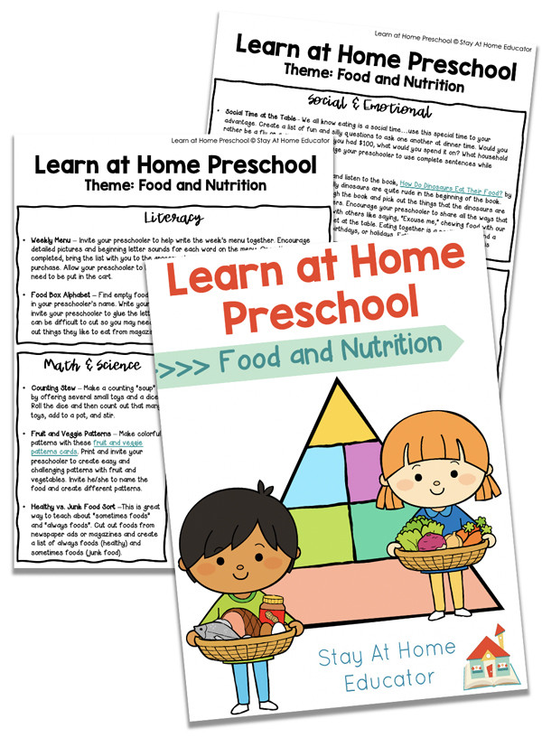Preschool Nutrition Lesson Plans Free Food and Nutrition Preschool Lesson Plans Stay at