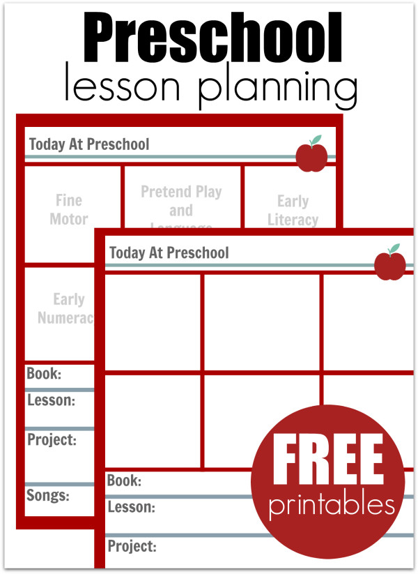 Printable Preschool Lesson Plan Template Preschool Lesson Planning Template Free Printables