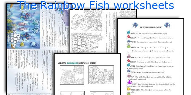 Rainbow Fish Lesson Plans the Rainbow Fish Worksheets