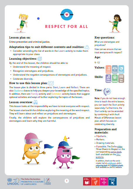 Respect Lesson Plans Primary Lesson Plan Respect for All