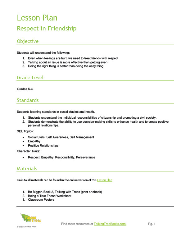Respect Lesson Plans Respect Worksheets and Teaching Resources