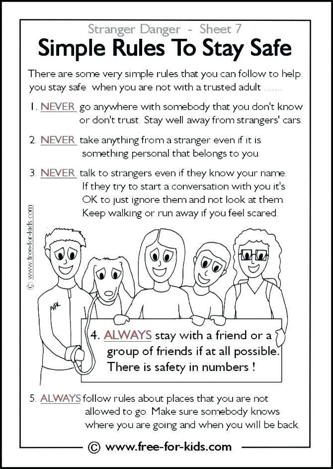 Safety Lesson Plans for Preschoolers Safety Worksheets for Kids Free Fire Safety Worksheets for