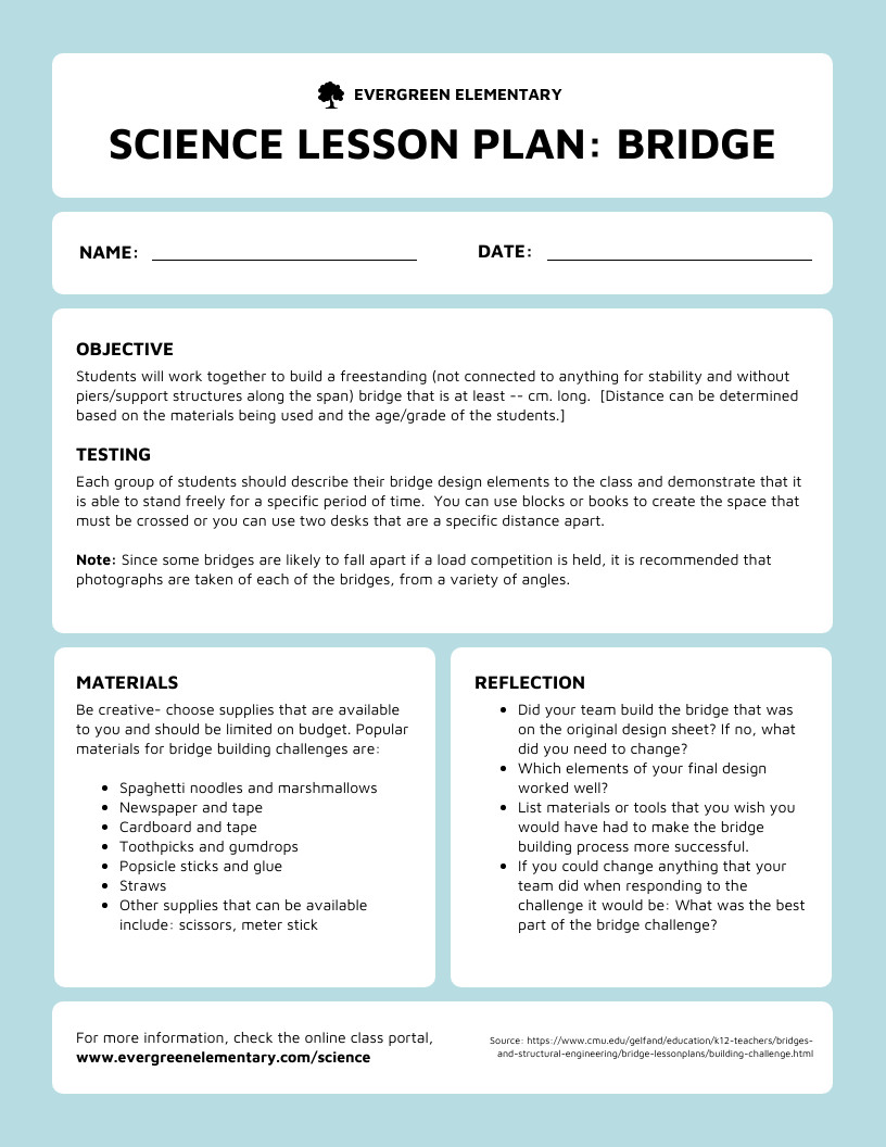 Science Lesson Plan Template Science Lesson Plan Template