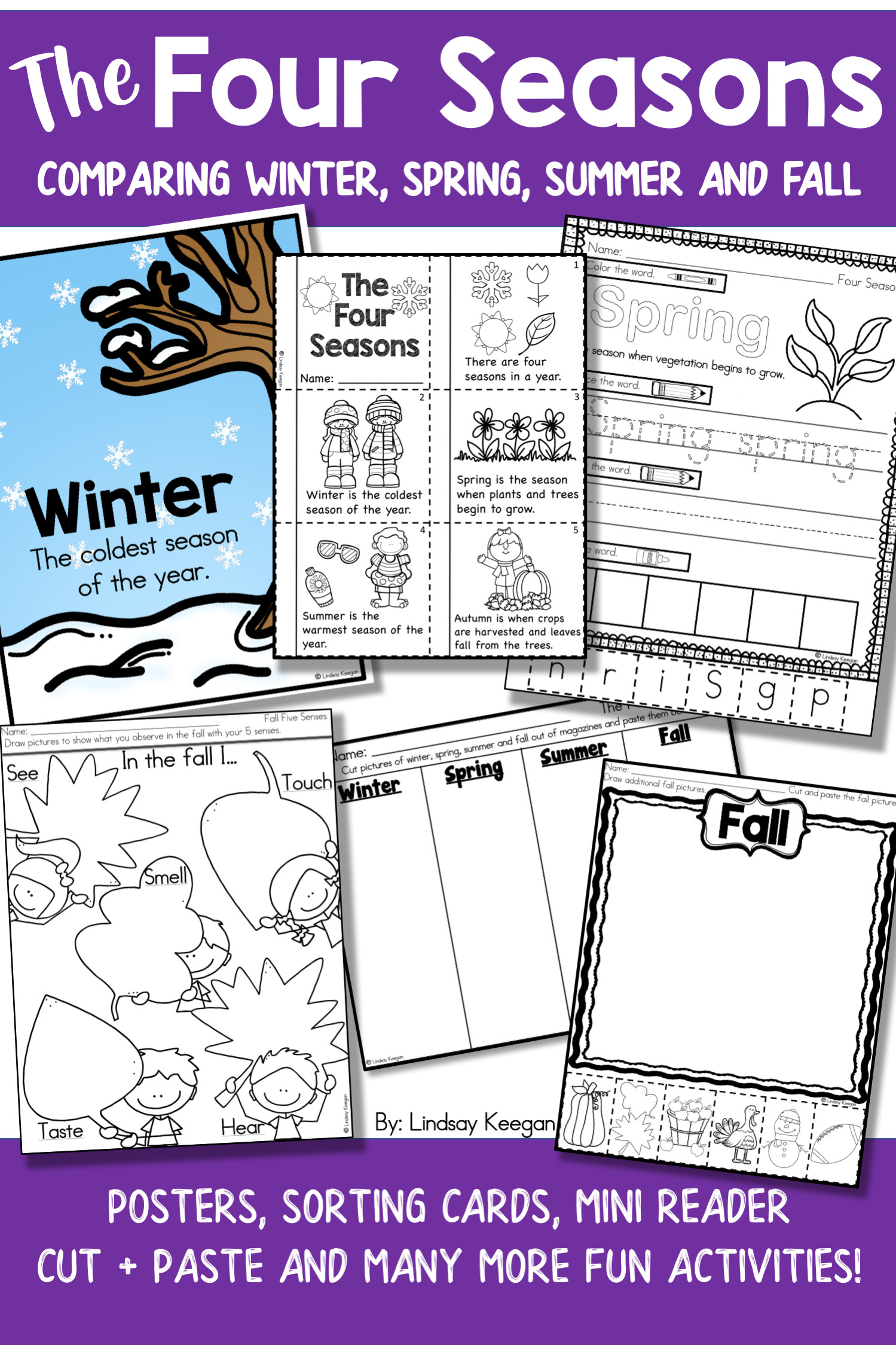 Seasons Lesson Plan Four Seasons Winter Spring Summer and Fall