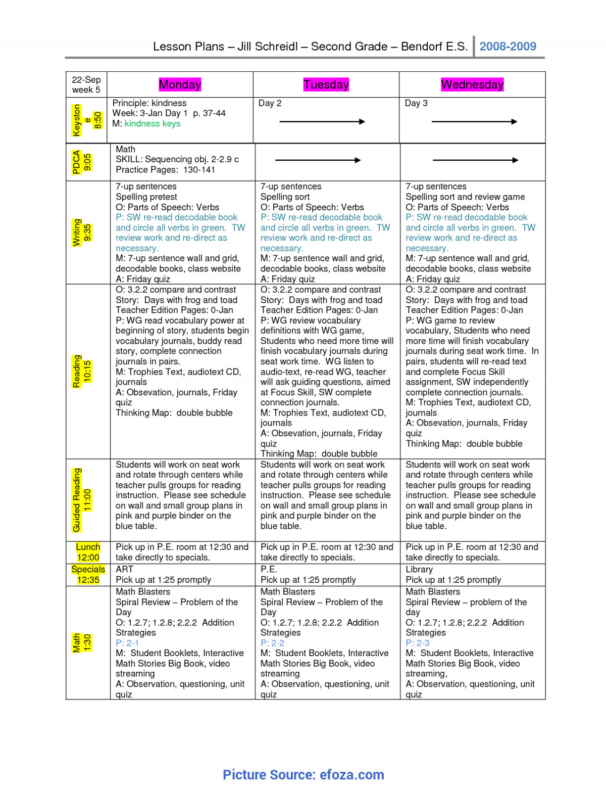 Second Grade Lesson Plans Great Differentiated Instruction Lesson Plan Template Pdf