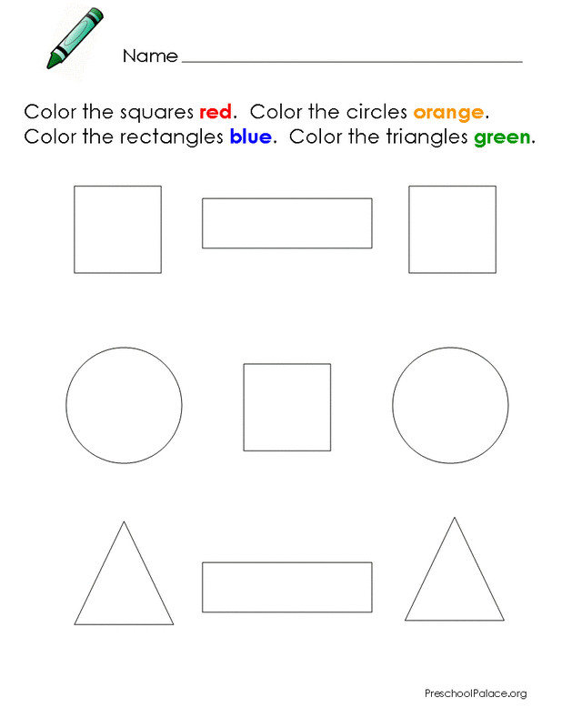 Shapes Lesson Plan for Preschool Preschool Shape Printable Worksheet