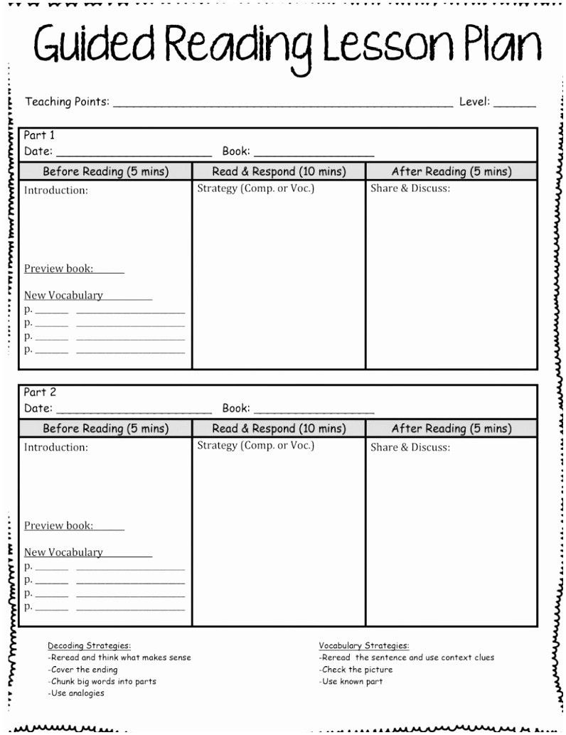 Shared Reading Lesson Plan 20 D Reading Lesson Plan Template In 2020