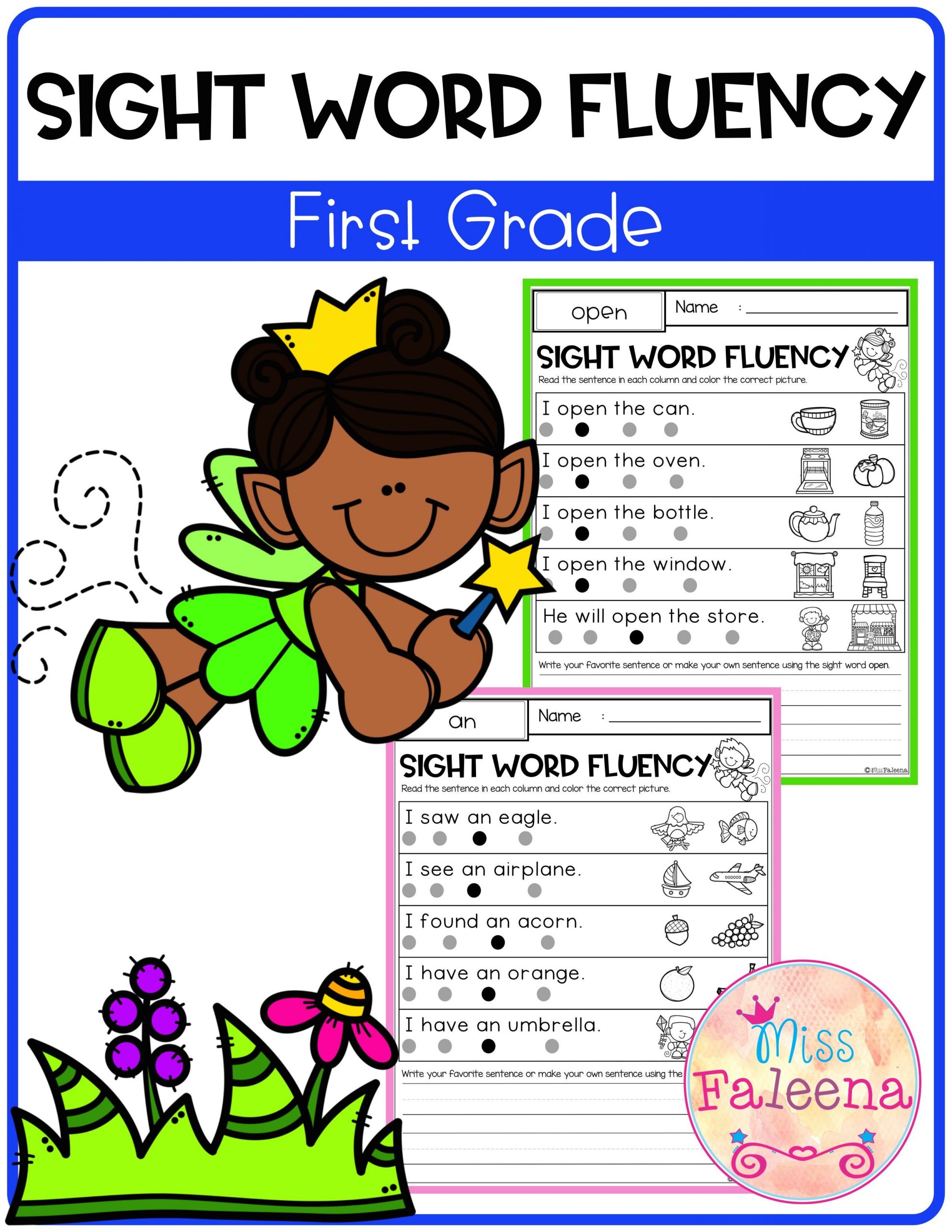 Sight Word Lesson Plans Sight Word Fluency First Grade