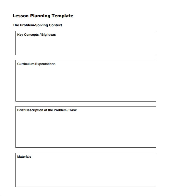 Simple Lesson Plan Template Free 10 Sample Preschool Lesson Plan Templates In Google