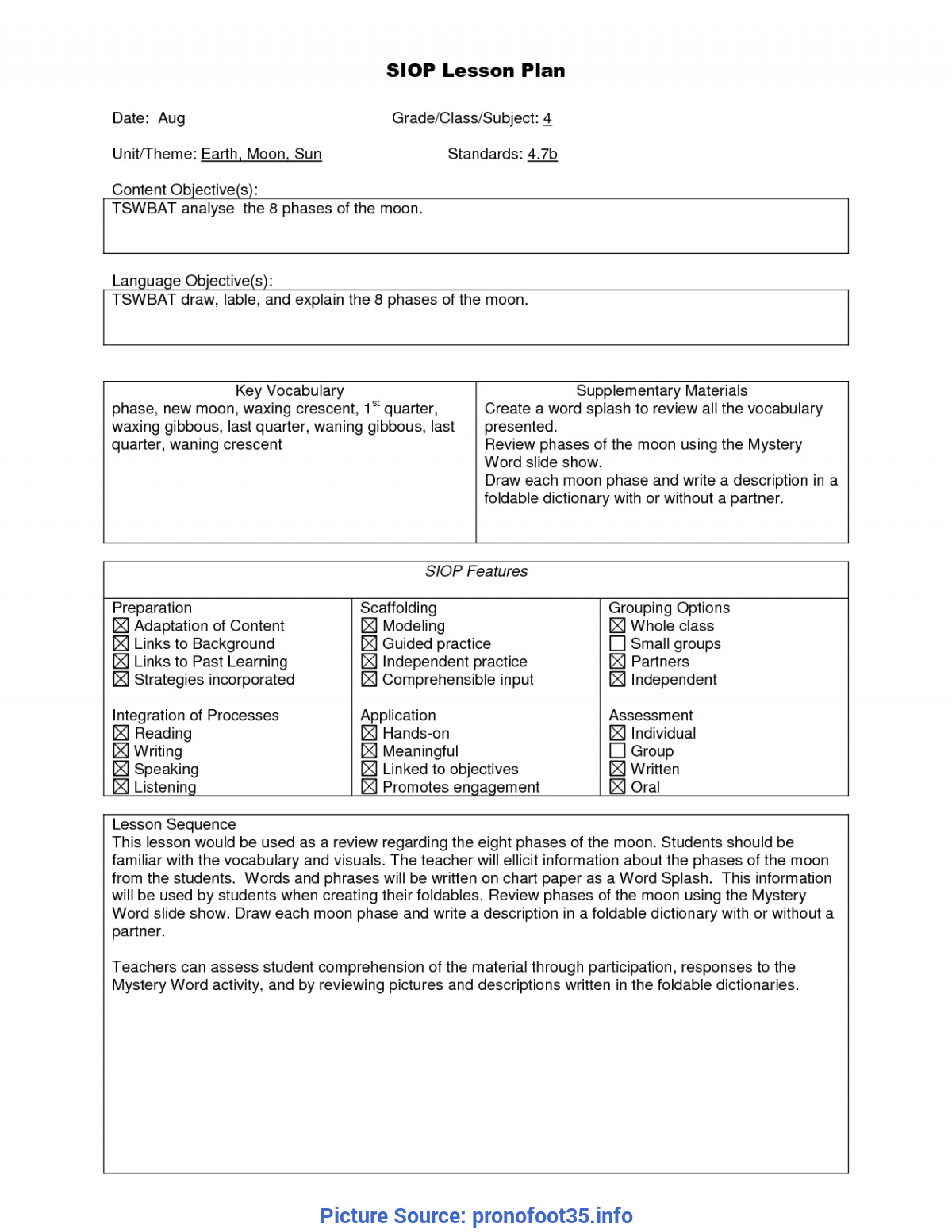 Siop Lesson Plan Best Lessons Learned Report Example Lessons Learned