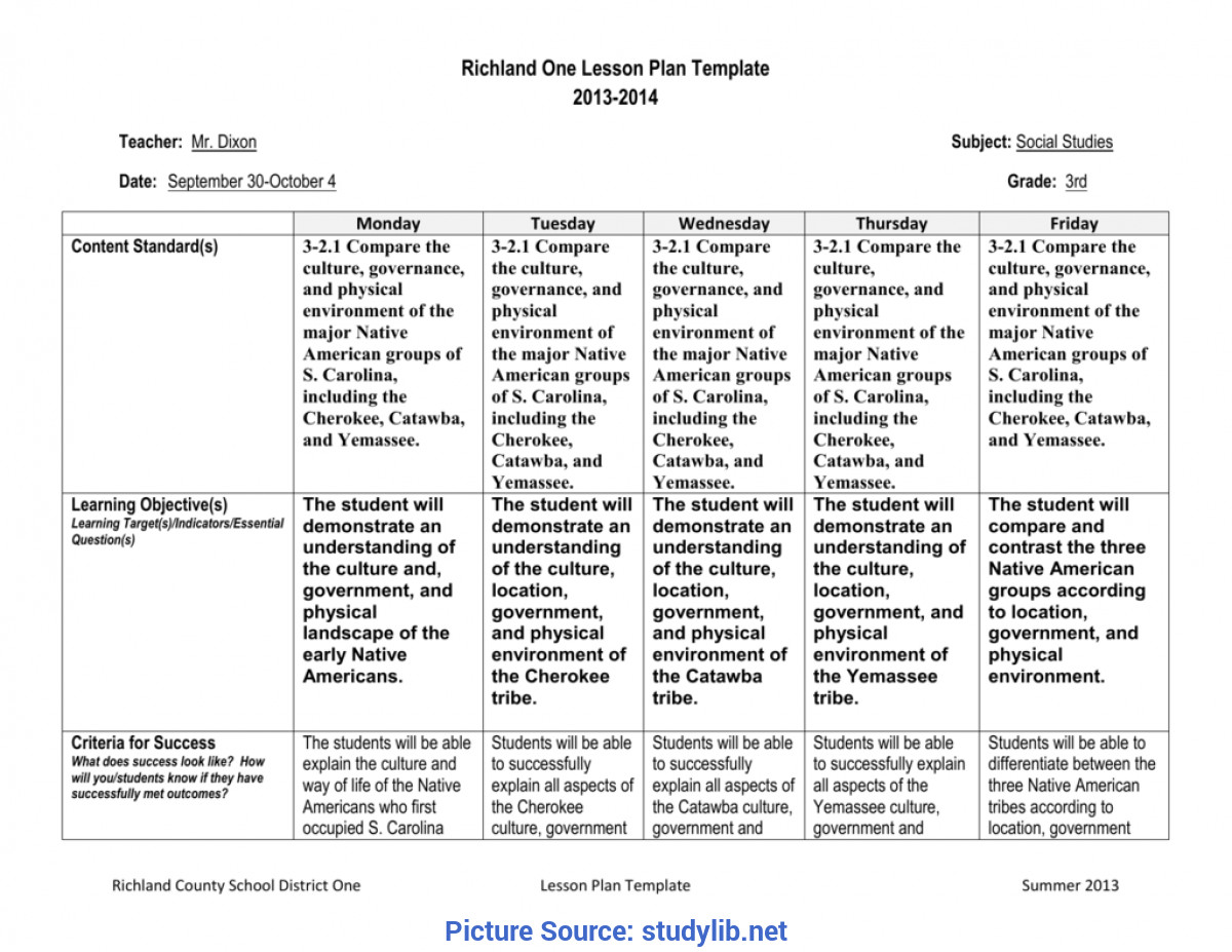Social Studies Lesson Plans Typical How to Make A Lesson Plan Sample Sample Lesson