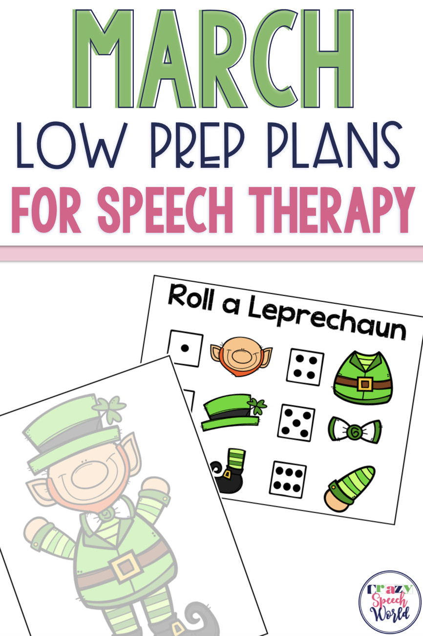 Speech therapy Lesson Plans March Lesson Plans for Speech and Language therapy