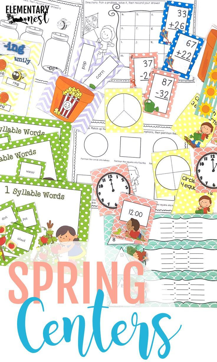 Spring Lesson Plans for toddlers Spring Centers for 1st Grade April Activities for Kids A