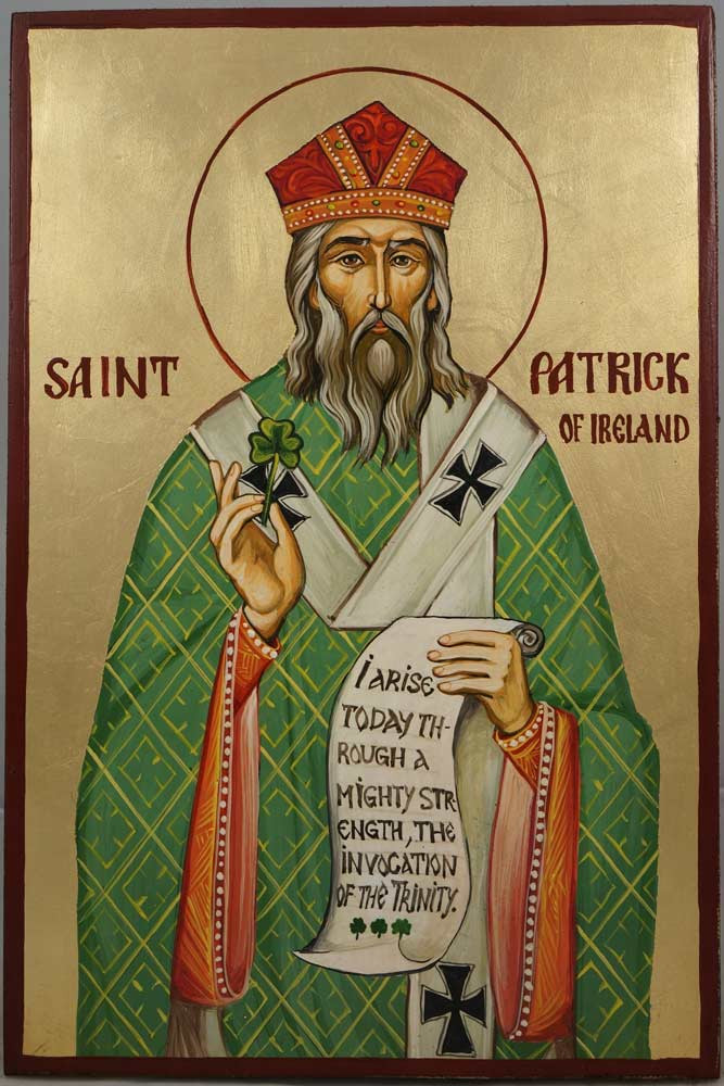 St Patrick&amp;#039;s Day Lesson Plan St Patrick Of Ireland Hand Painted Icon Blessedmart