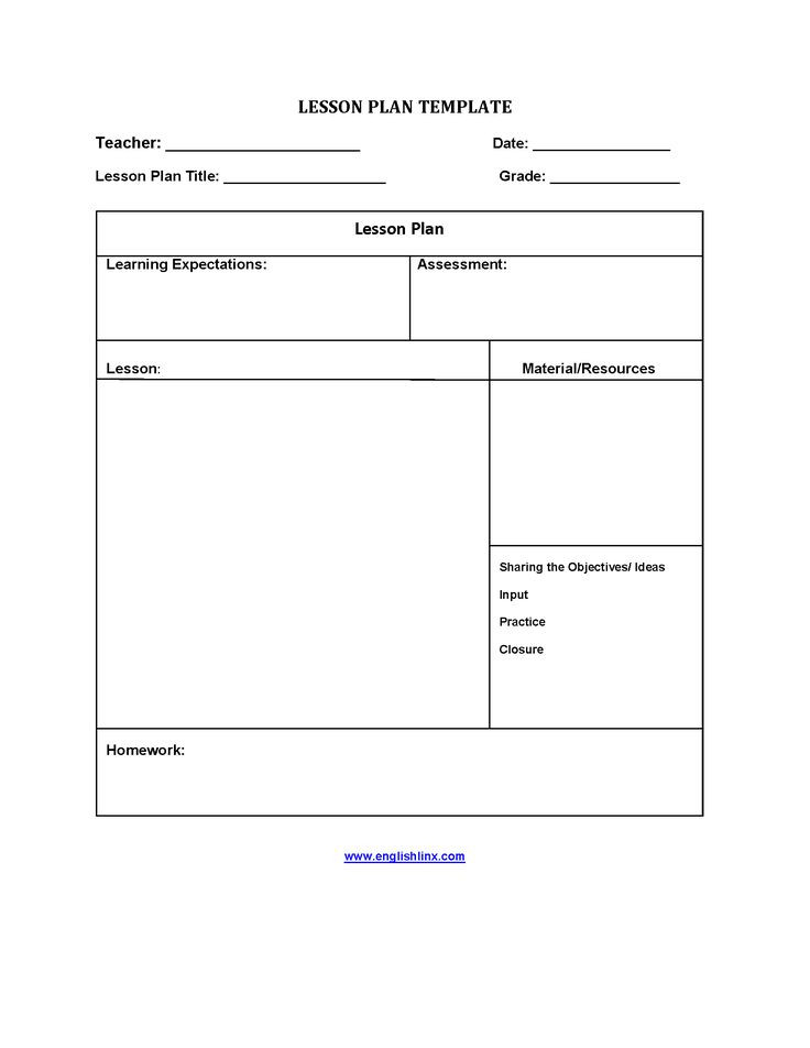 Steps Of Lesson Plan Five Step Lesson Plan Template