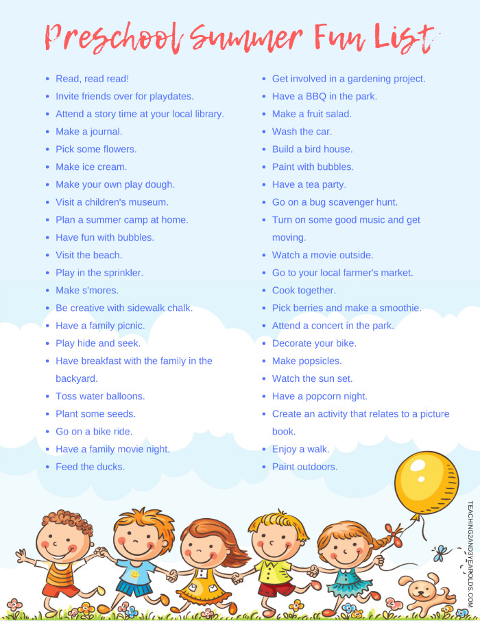 Summer Lesson Plans for Preschoolers 46 Fun Preschool Summer Activities You Will Want to Try
