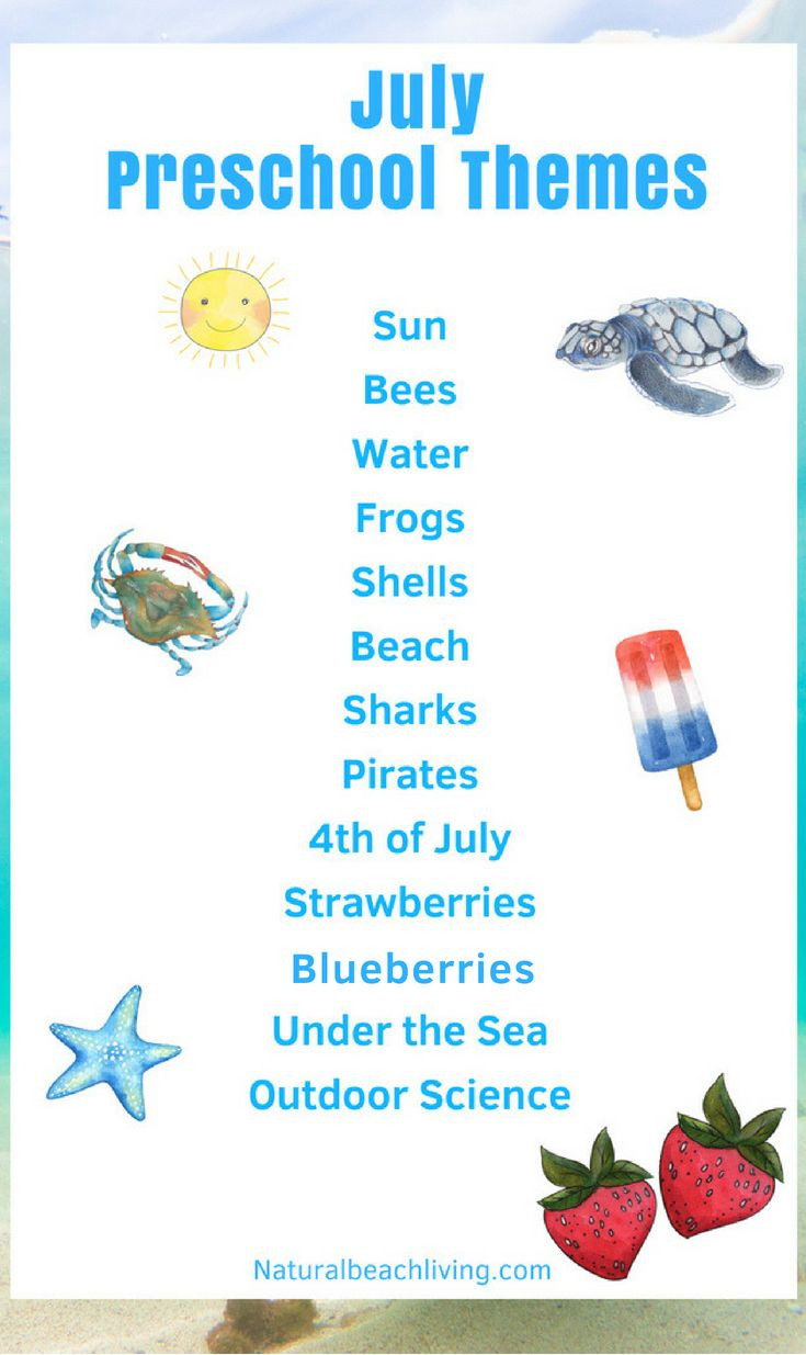 Summer Lesson Plans for Preschoolers July Preschool themes with Lesson Plans and Activities