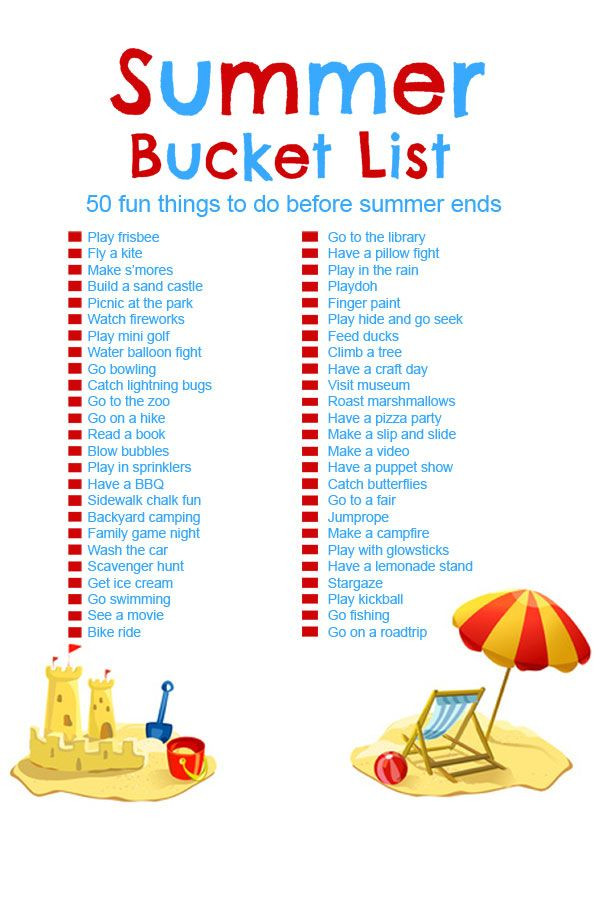 Summer Lesson Plans for toddlers Summer Bucket List 50 Fun Activities for Kids