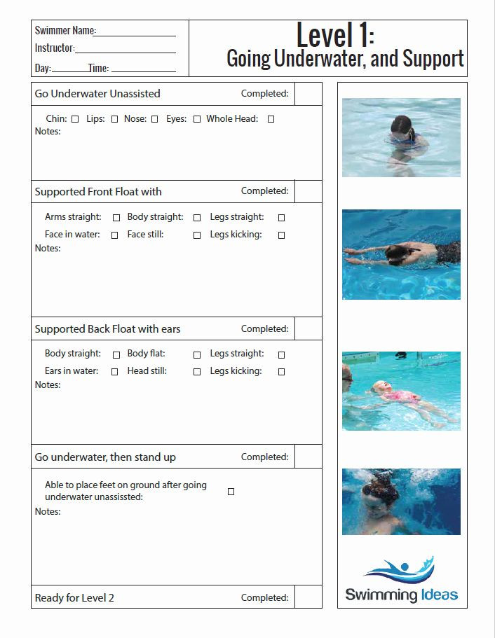 Swimming Lesson Plans 30 Swim Lesson Plan Template In 2020