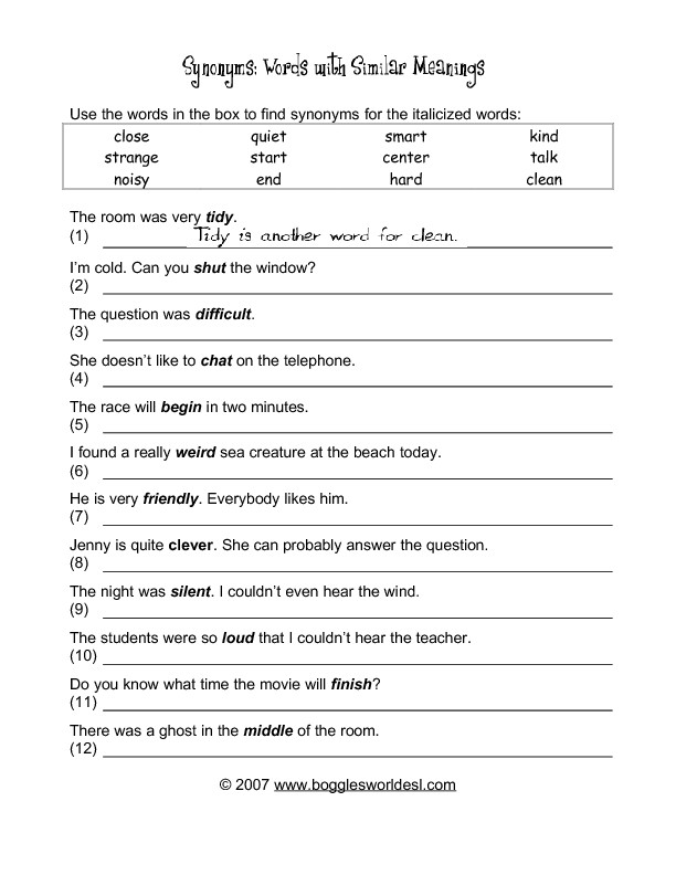 Synonyms Lesson Plan Synonyms Words with Similar Meanings Lesson Plan for 5th