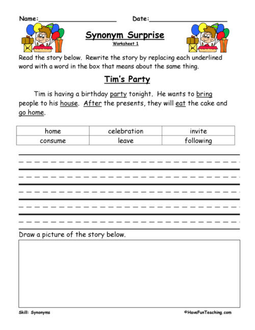 Synonyms Lesson Plan Synonyms Worksheets • Have Fun Teaching