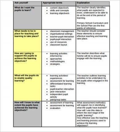 Teacher Lesson Planner 9 Teacher Action Plan Examples Pdf