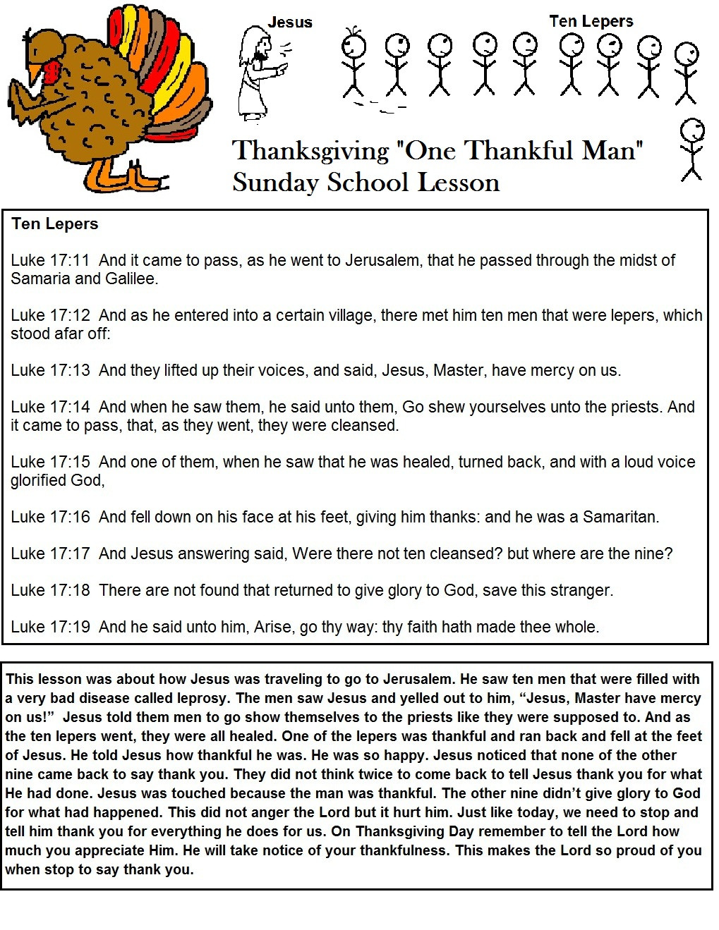 Thanksgiving Lesson Plan Church House Collection Blog Thanksgiving Lesson for