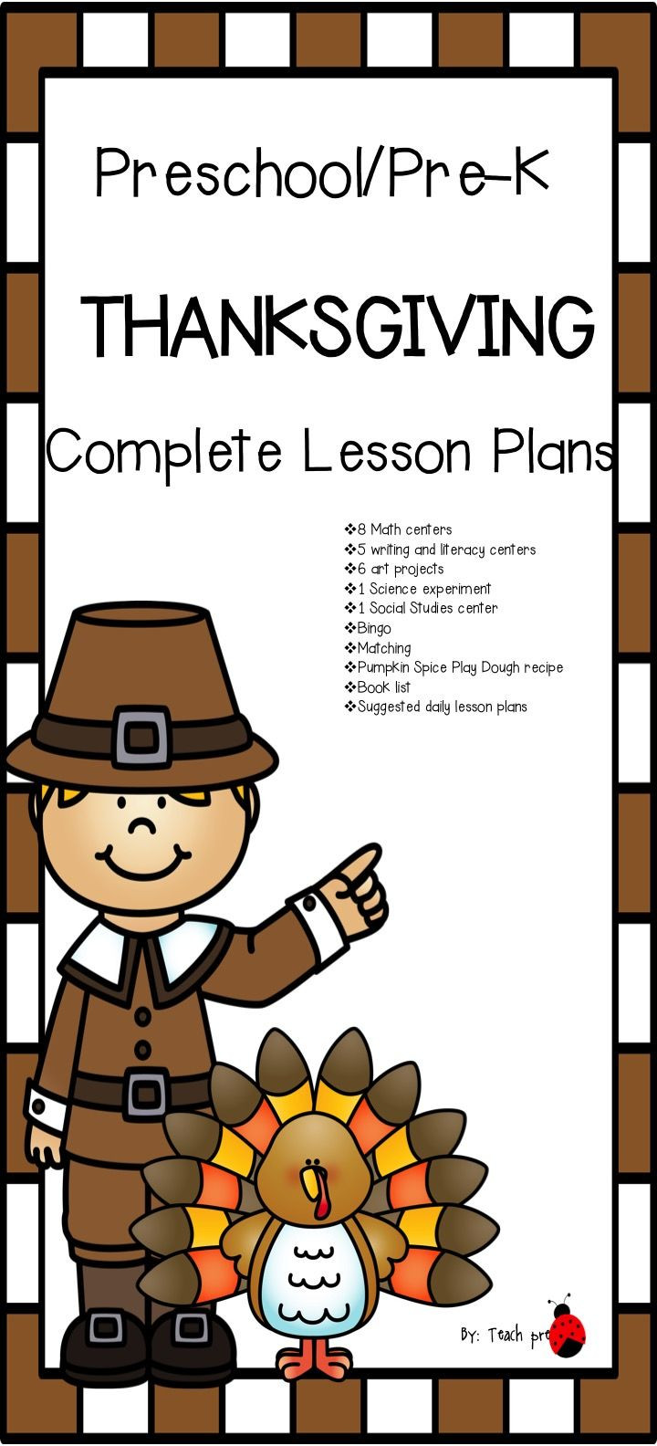 Thanksgiving Lesson Plan Pre K Thanksgiving Plete 7 Day Lesson Plan