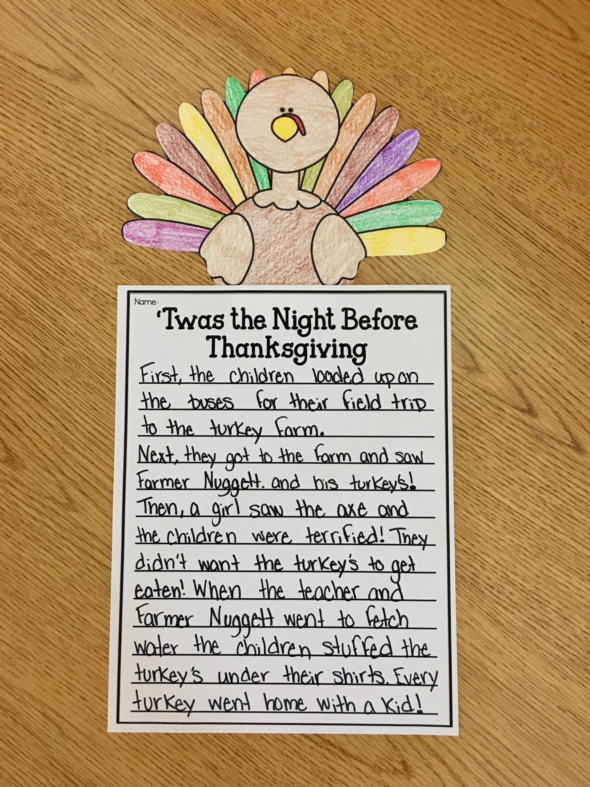 Thanksgiving Lesson Plan Scripted Lesson Plan and Craft and Writing Activities for