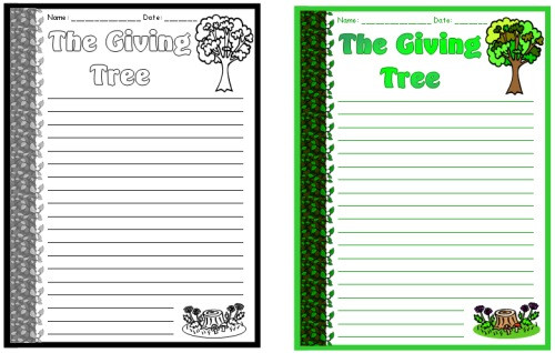 The Giving Tree Lesson Plans Thanksgiving English Teaching Resources and Lesson Plans