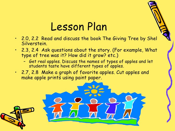 The Giving Tree Lesson Plans the Giving Tree