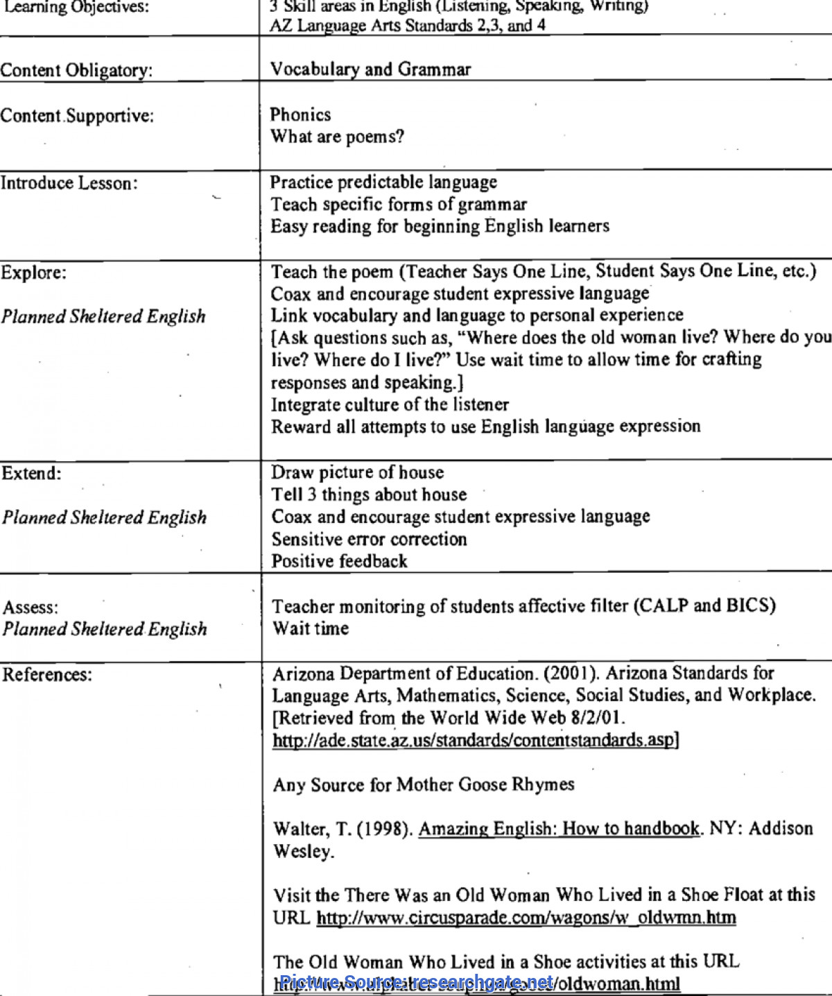 Vocabulary Lesson Plan Newest Example Lesson Plan In Science Grade 5 Aiou B Ed