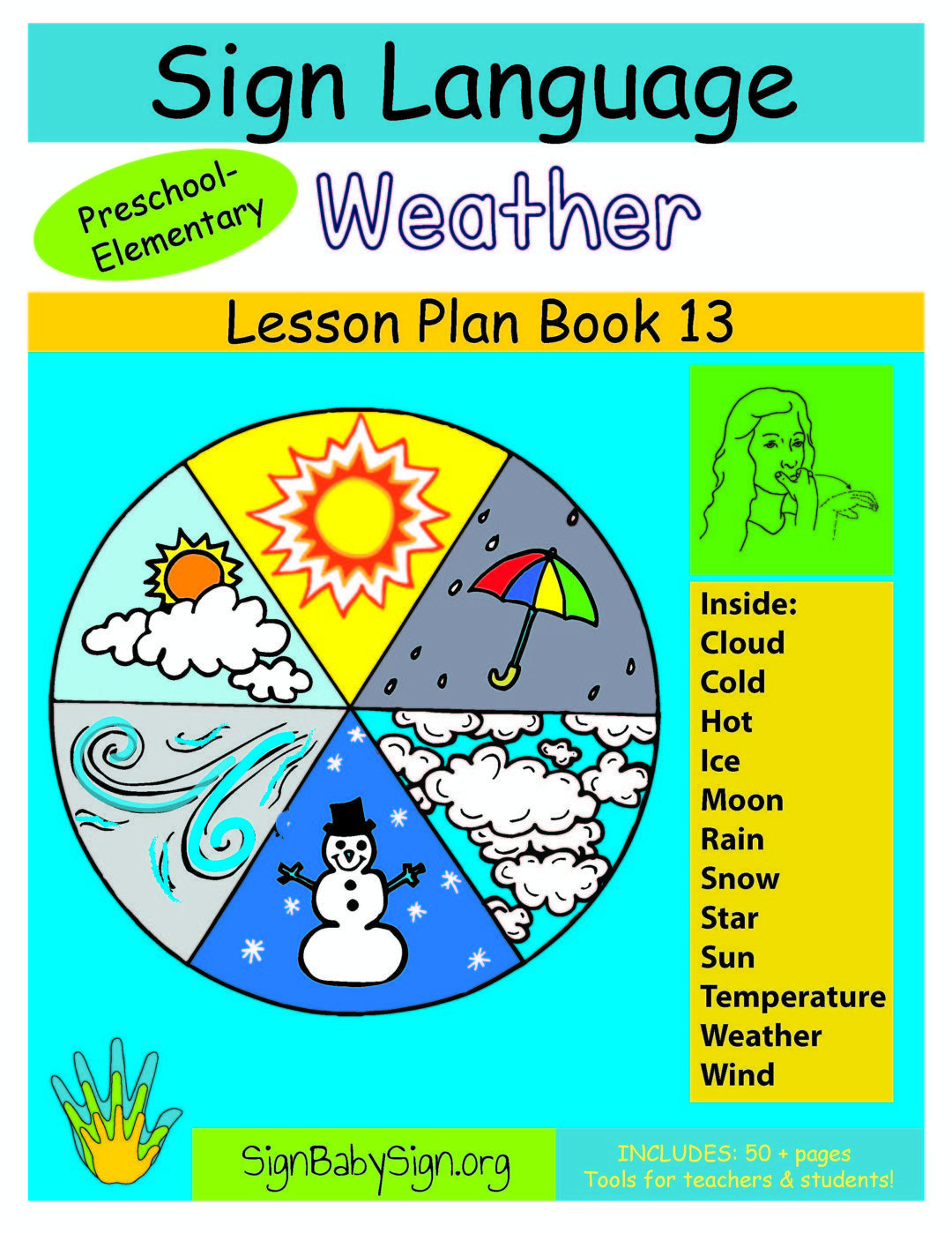 Weather Lesson Plans for Preschool 13 asl Weather Lesson Plan Book for Preschool &amp; Elementary