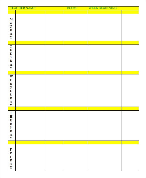 Weekly Lesson Plan Free 7 Sample Weekly Lesson Plan Templates In Google Docs