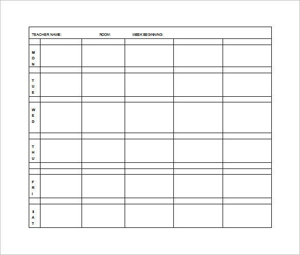 Weekly Lesson Plan Template Elementary Elementary Lesson Plan Template 11 Free Word Excel