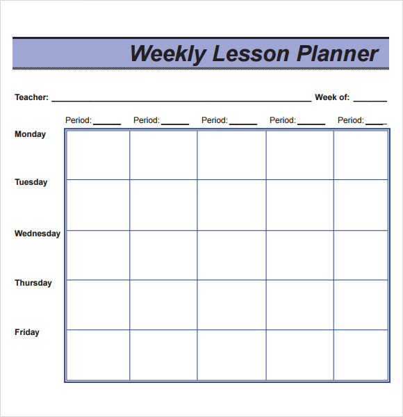 Weekly Lesson Plan Template Free 8 Sample Lesson Plan Templates In Pdf