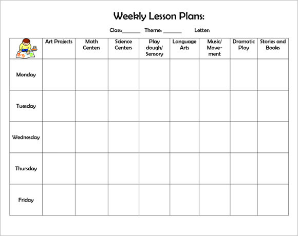 Weekly Lesson Plan Template Free 8 Weekly Lesson Plan Samples