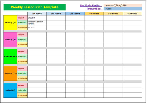 Weekly Lesson Plan Template Free Weekly Lesson Plan Template the Best Home School Guide