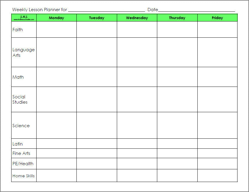 Weekly Lesson Plan Template that Resource Site the Necessity Of Simplicity Weekly