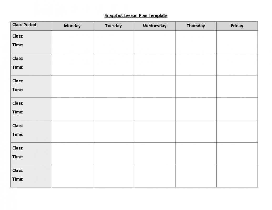 Weekly Lesson Plan Template Weekly Lesson Plan Template Word
