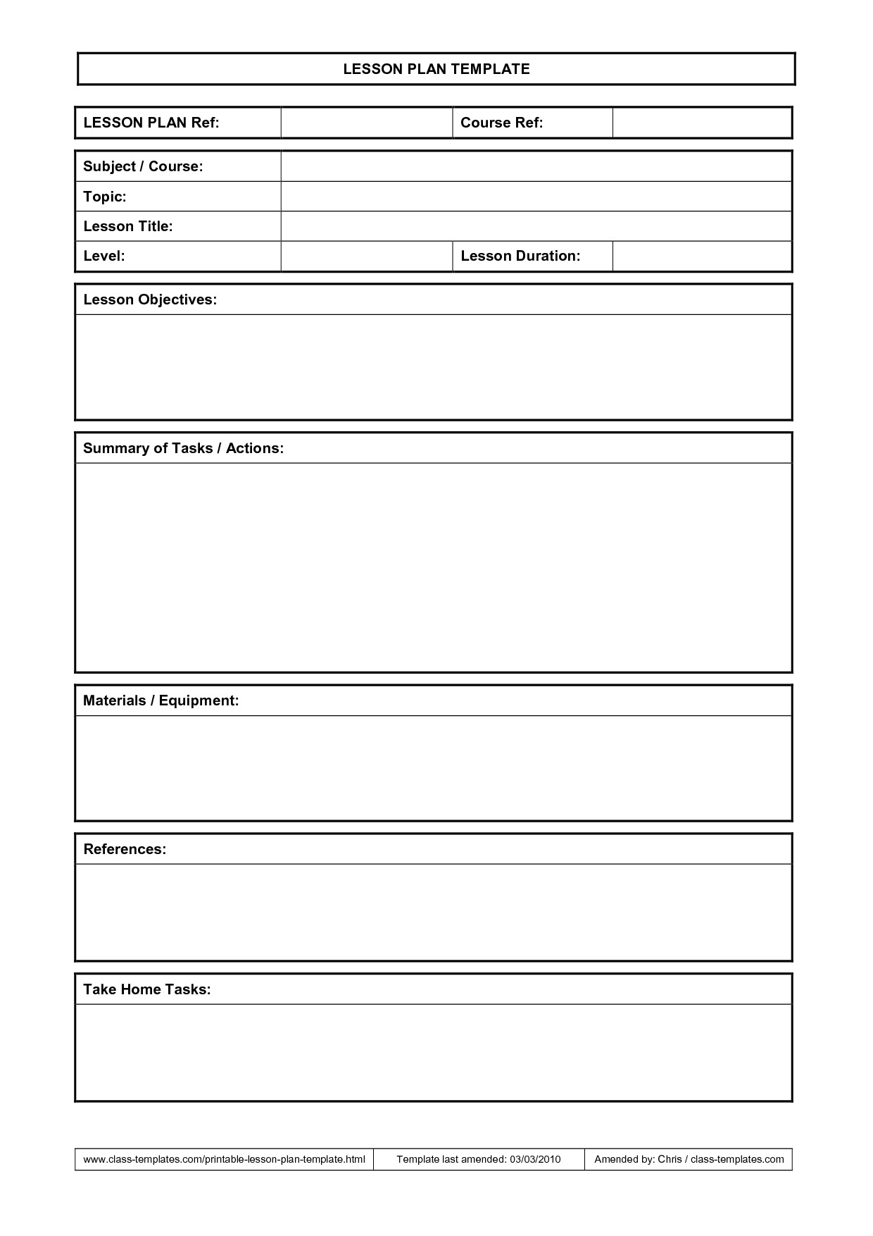 What is Lesson Plan Lesson Plan Template Free