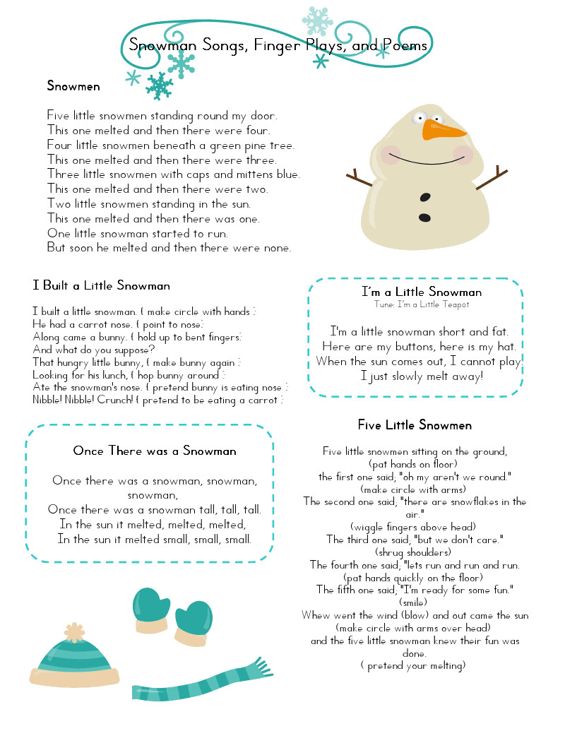 Winter Lesson Plans for Preschool Mrs Home Ec Snowman Preschool Lesson