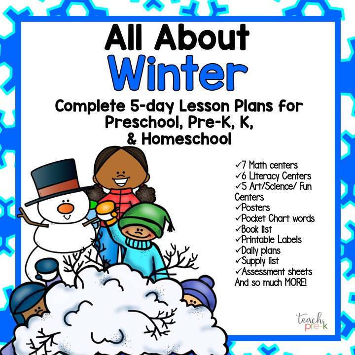 Winter Lesson Plans for Preschool Preschool Winter Lesson Plans Teach Pre K