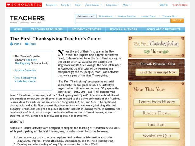 Wizards Unite Lesson Plans Teaching About the First Thanksgiving Unit for Pre K 8th