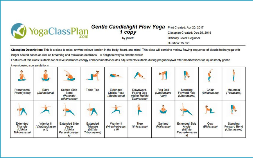 Yoga Sequencing Lesson Plans Features Yogaclassplan