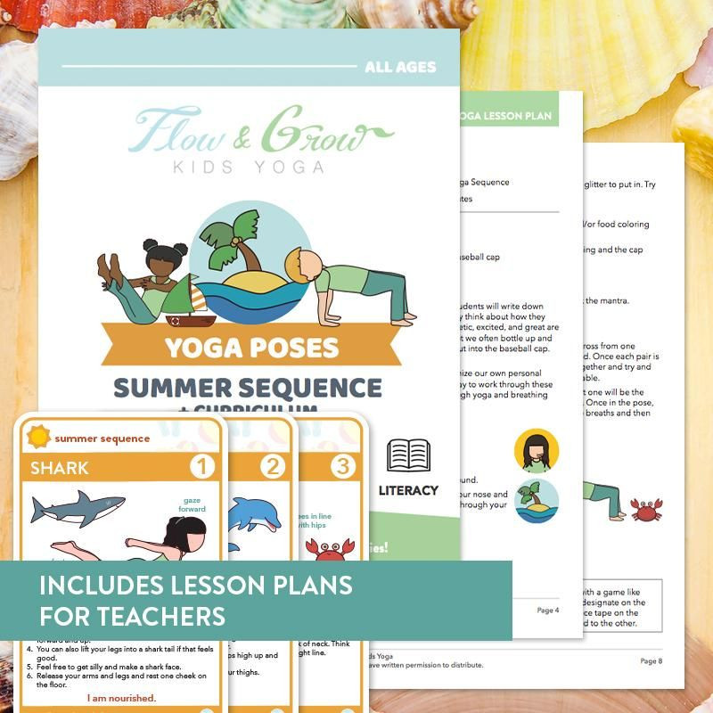Yoga Sequencing Lesson Plans Summer Sequence Yoga Cards and Lesson Plans In 2020